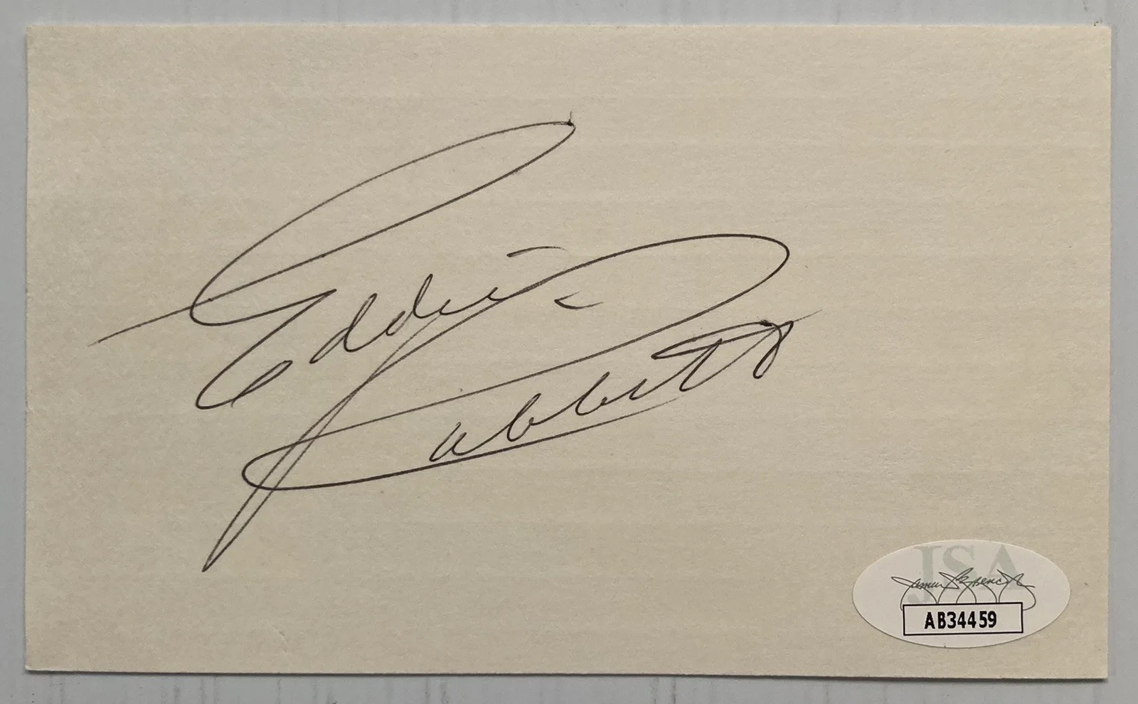 Singer Eddie Rabbitt Signed Autograph 3x5 Index Card - JSA Cert - FREE S&H!, изображение 2