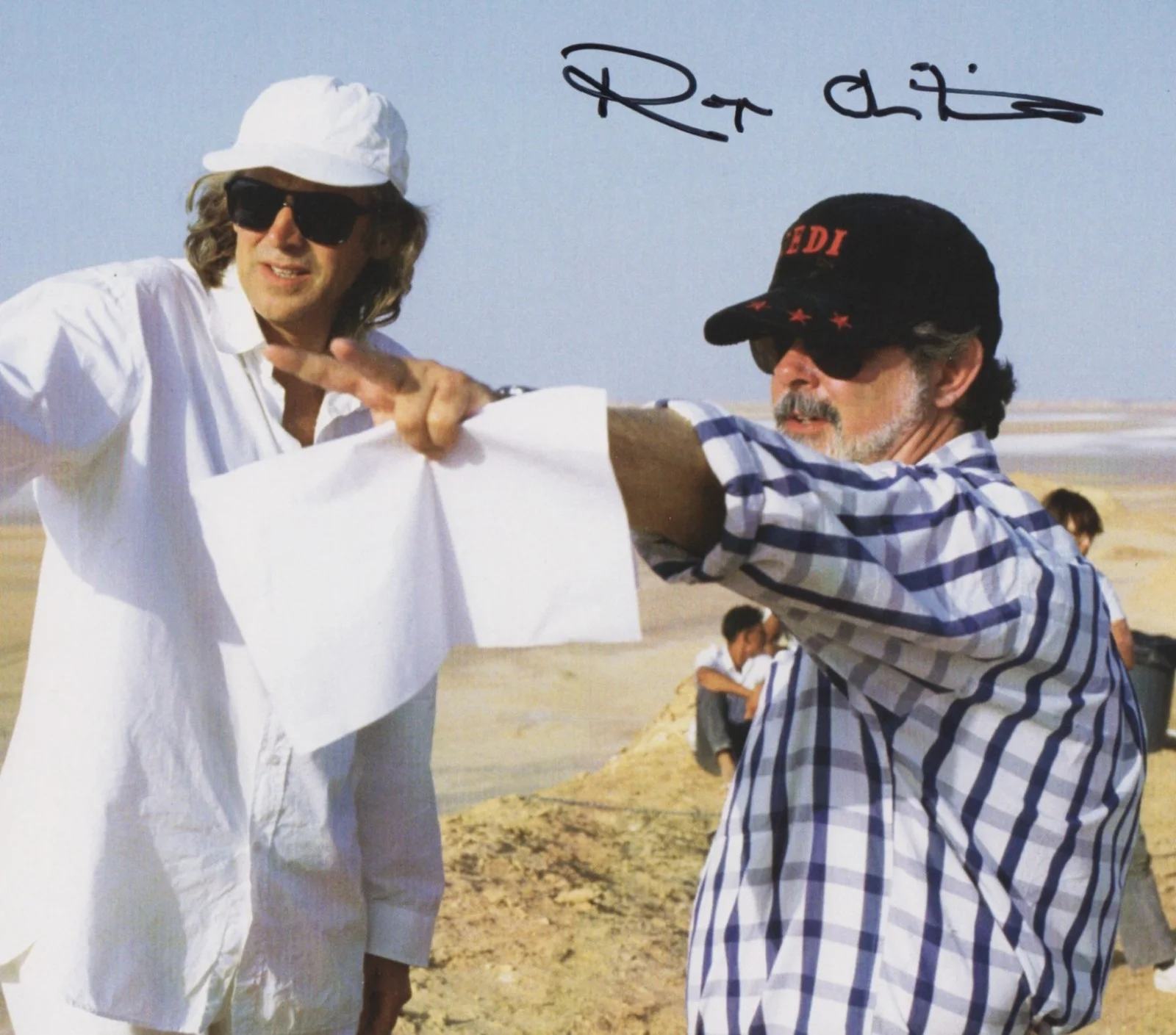 ROGER CHRISTIAN hand-signed STAR WARS 8x10 uacc rd coa GEORGE LUCAS ON LOCATION, изображение 2