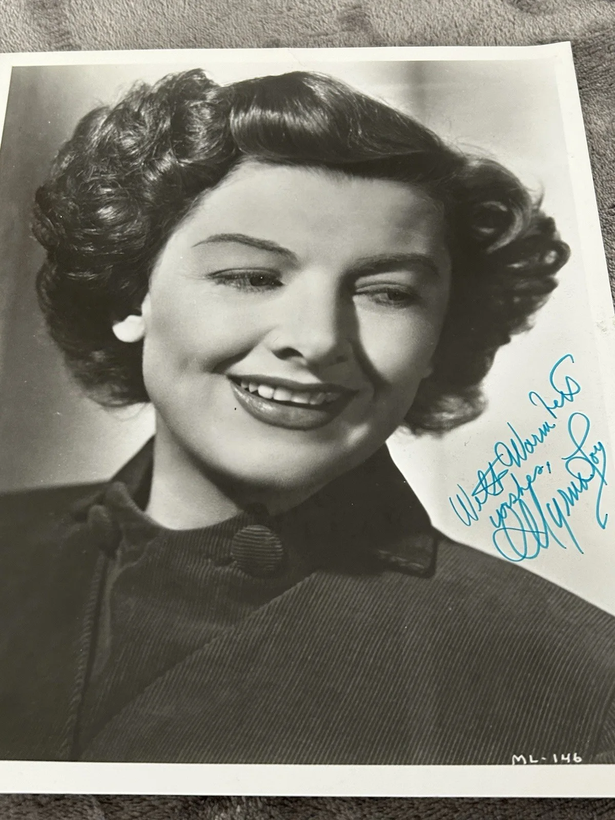 Myrna Loy — Myrna Loy Signed Autographed Photo With COA The Thin Man Mr Blandings, image 3