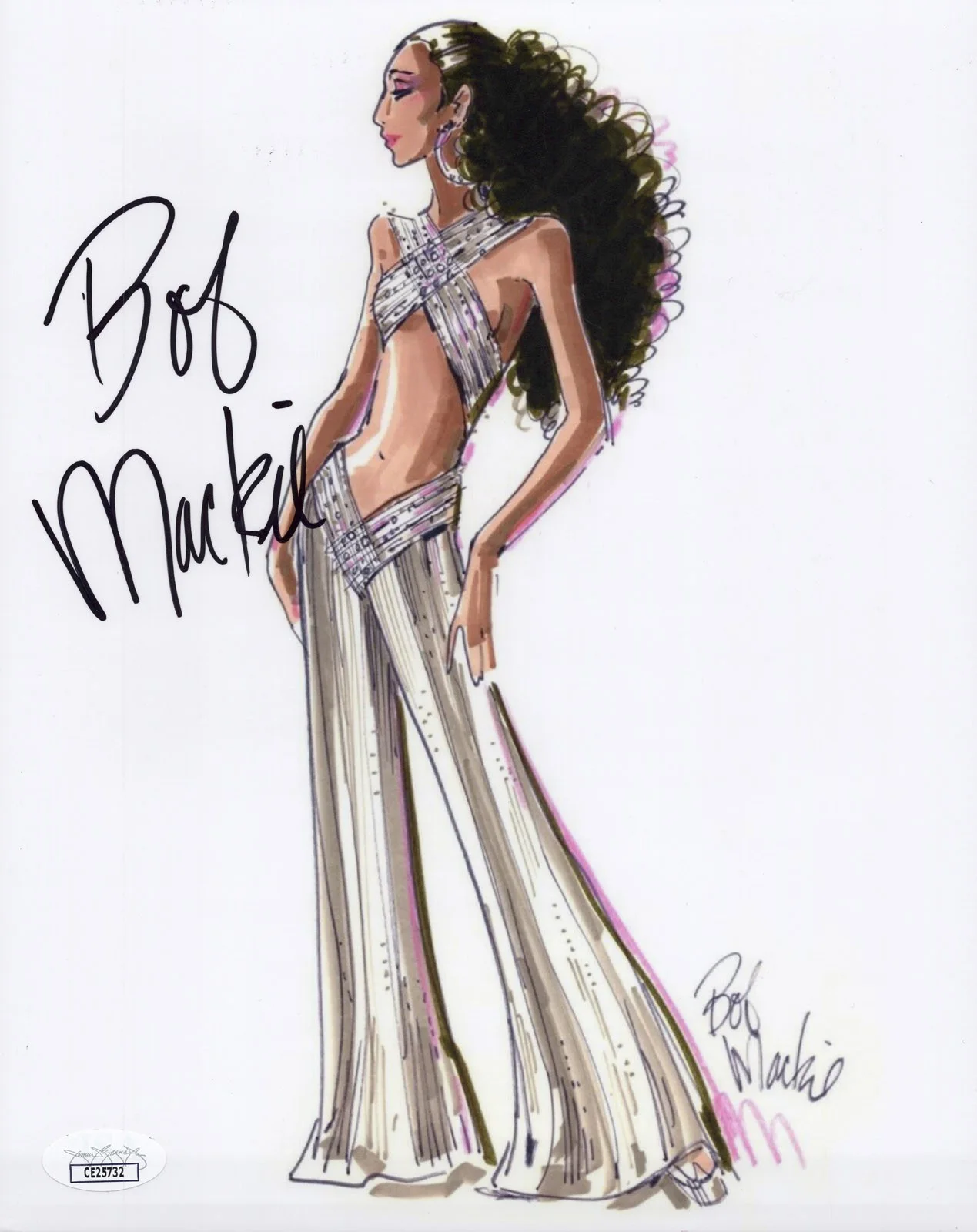 Bob Mackie — Bob Mackie signed Autograph 8x10 Photo c FASHION DESIGNER Naked Illusion JSA COA, изображение 4