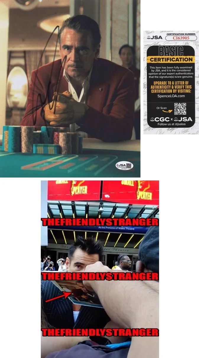 Colin Farrell — Colin Farrell signed "BALLAD OF A SMALL PLAYER" 8x10 Photo EXACT PROOF d JSA COA