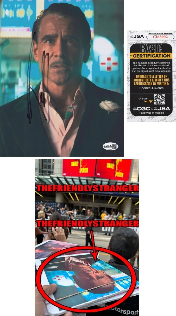 Colin Farrell — Colin Farrell signed "BALLAD OF A SMALL PLAYER" 8x10 Photo EXACT PROOF a JSA COA