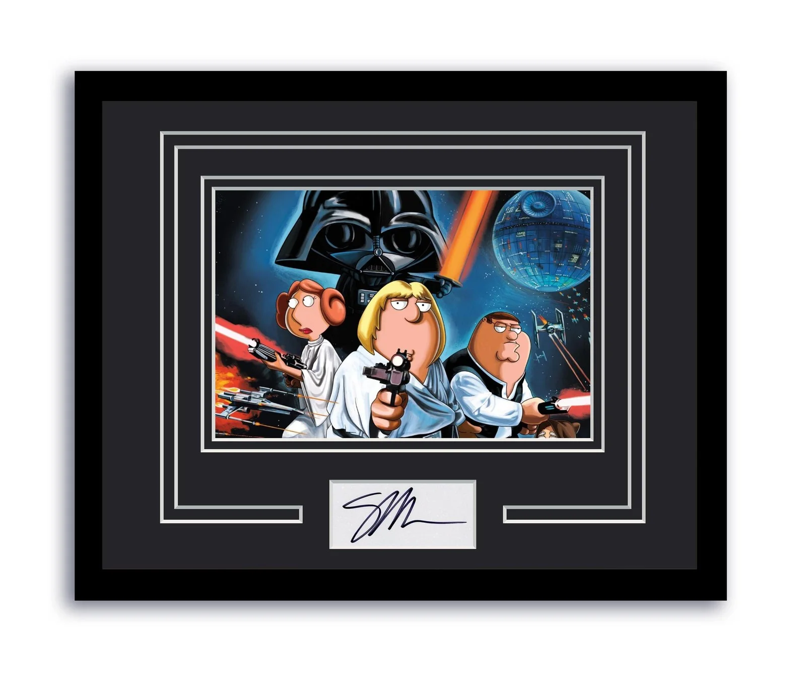 Seth MacFarlane — Family Guy Star Wars Seth MacFarlane Autographed Signed 11x14 Framed Photo ACOA