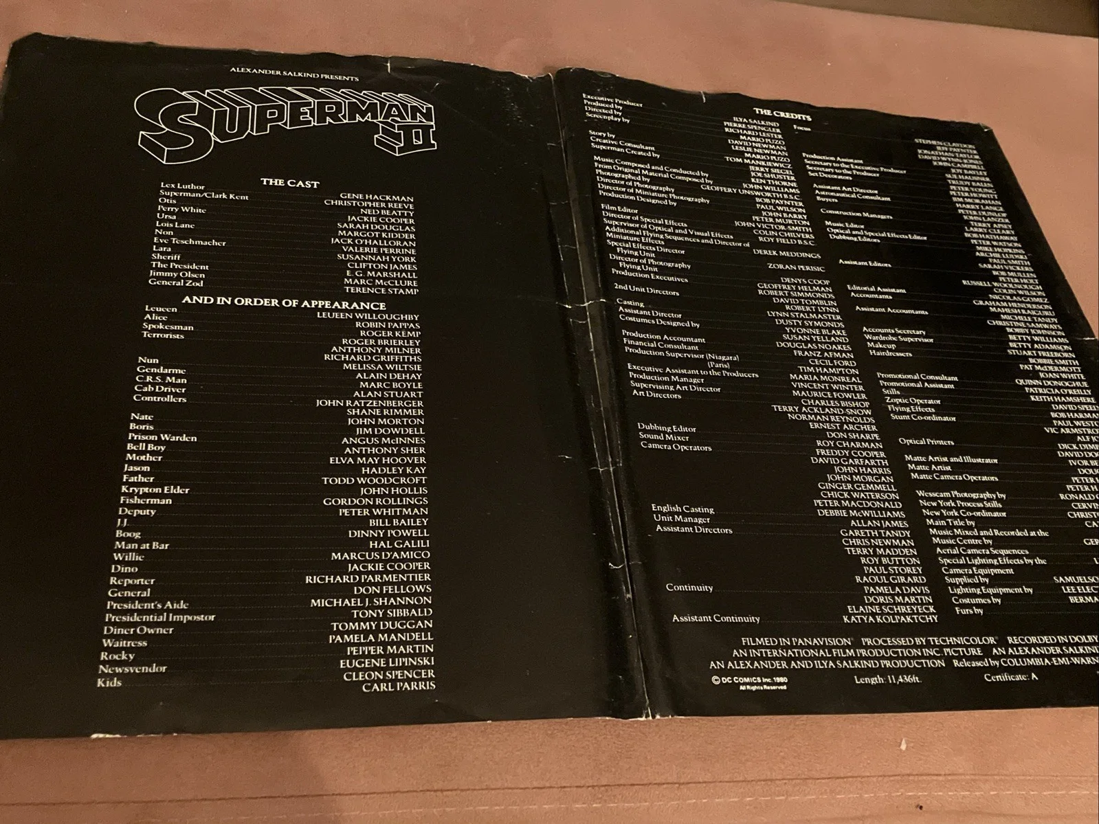 Superman II 2 - 1980 preview film screening handout pressbook. Christopher Reeve, image 2