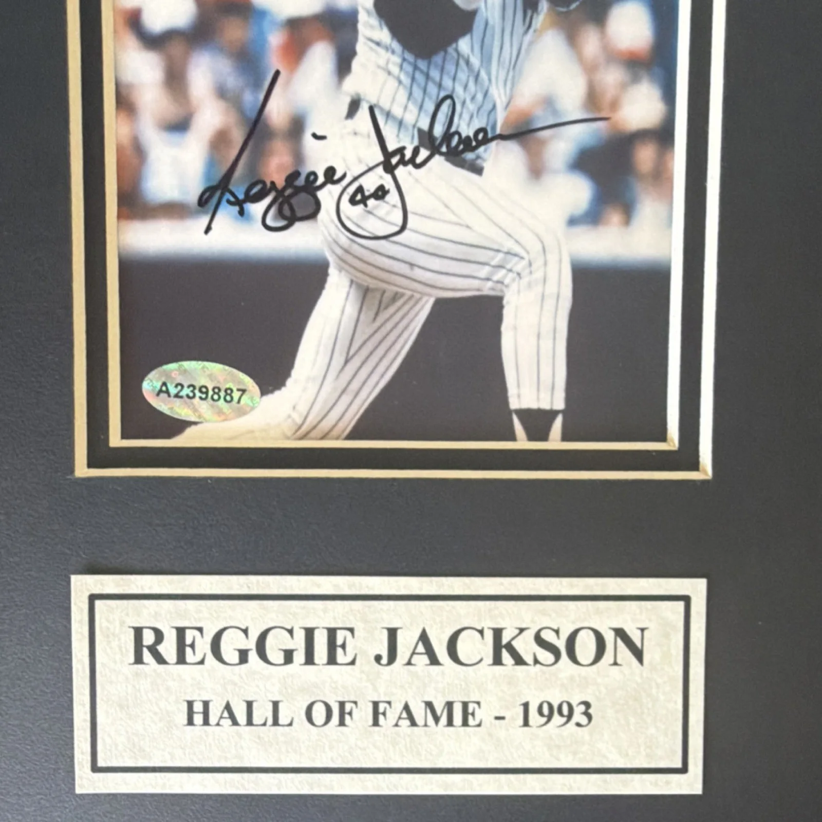 Reggie Jackson — Reggie Jackson Autographed Original Photo Hall of Fame 1993 with COA, изображение 2