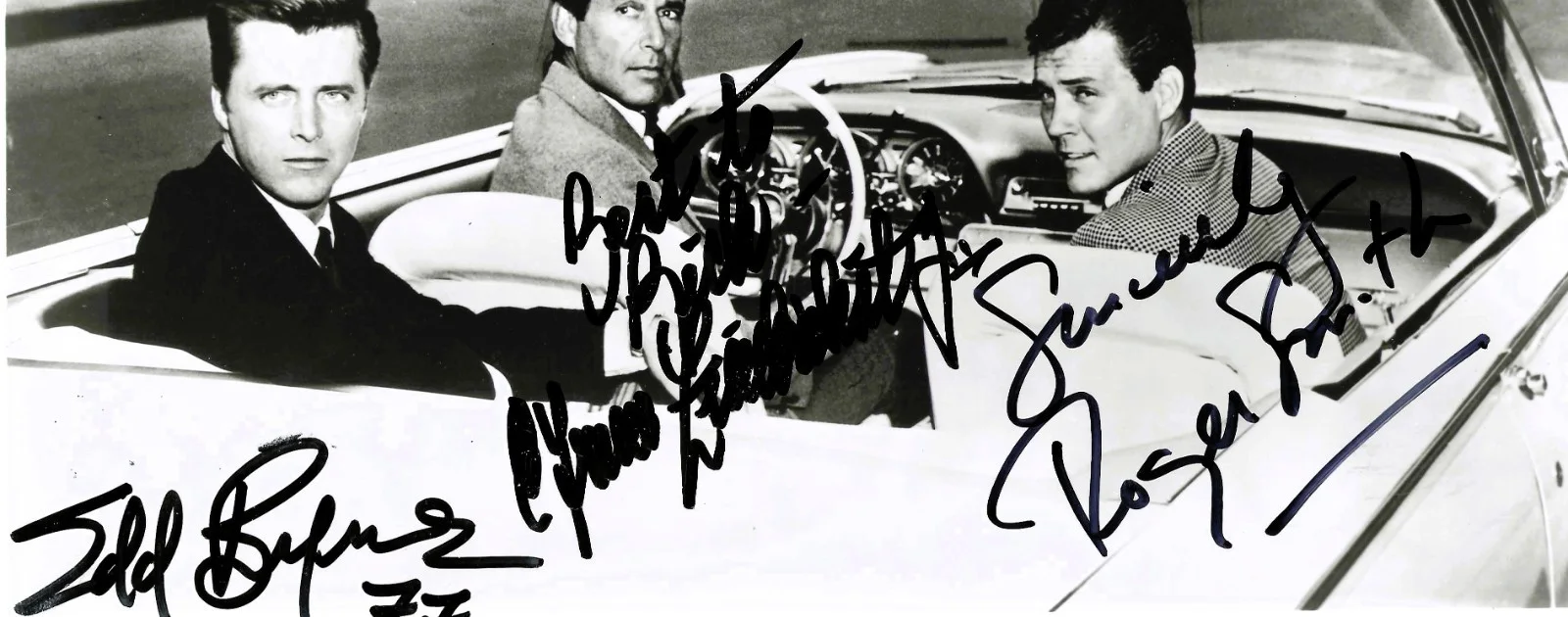 ROGER SMITH, EDD BYRNES, EFREM ZIMBALIST Jr — 77 SUNSET STRIP signed 8x10 w. COA..Efrem Zimbalist Jr. Roger Smith Edd Byrnes, image 2