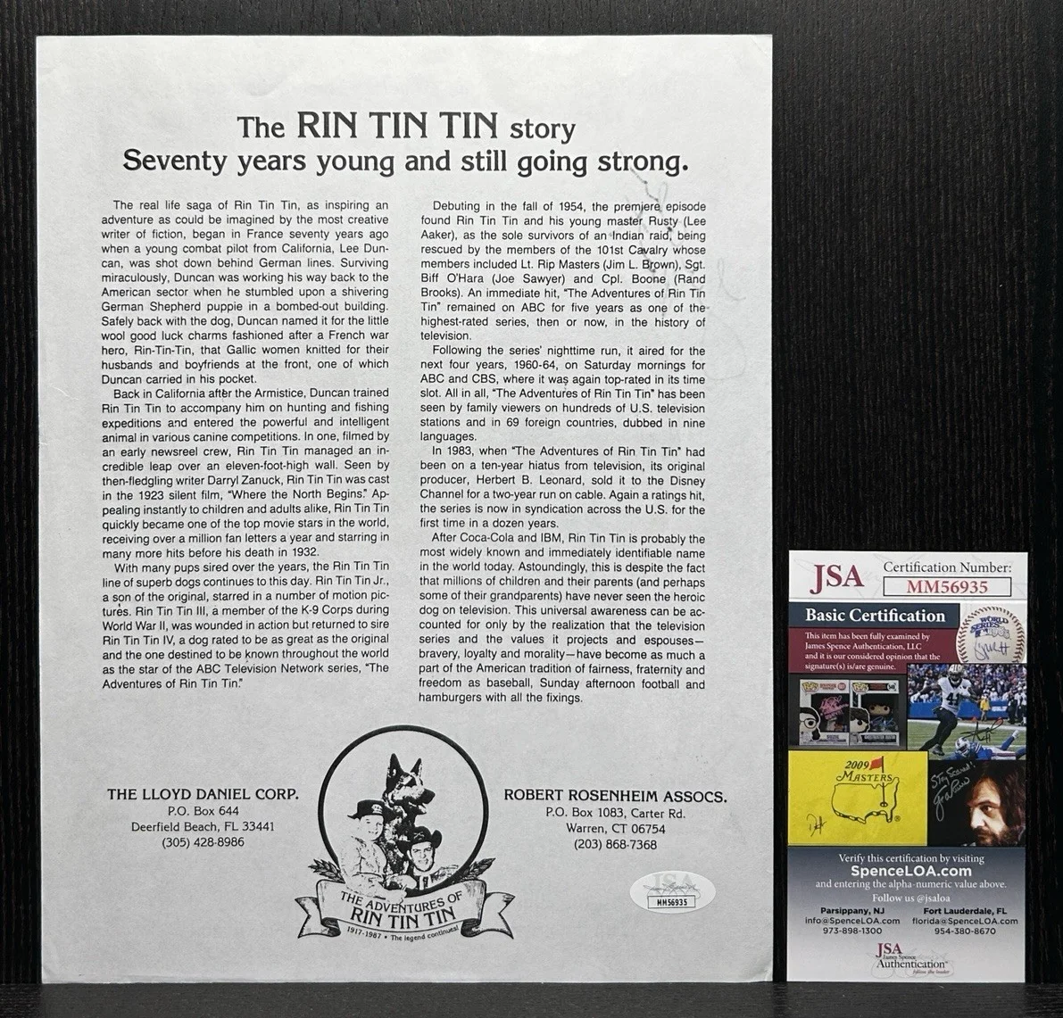 Lee Aaker — LEE AAKER HAND SIGNED PROMO PAGE * JSA COA Autograph * ADVENTURES OF RIN TIN TIN, image 4