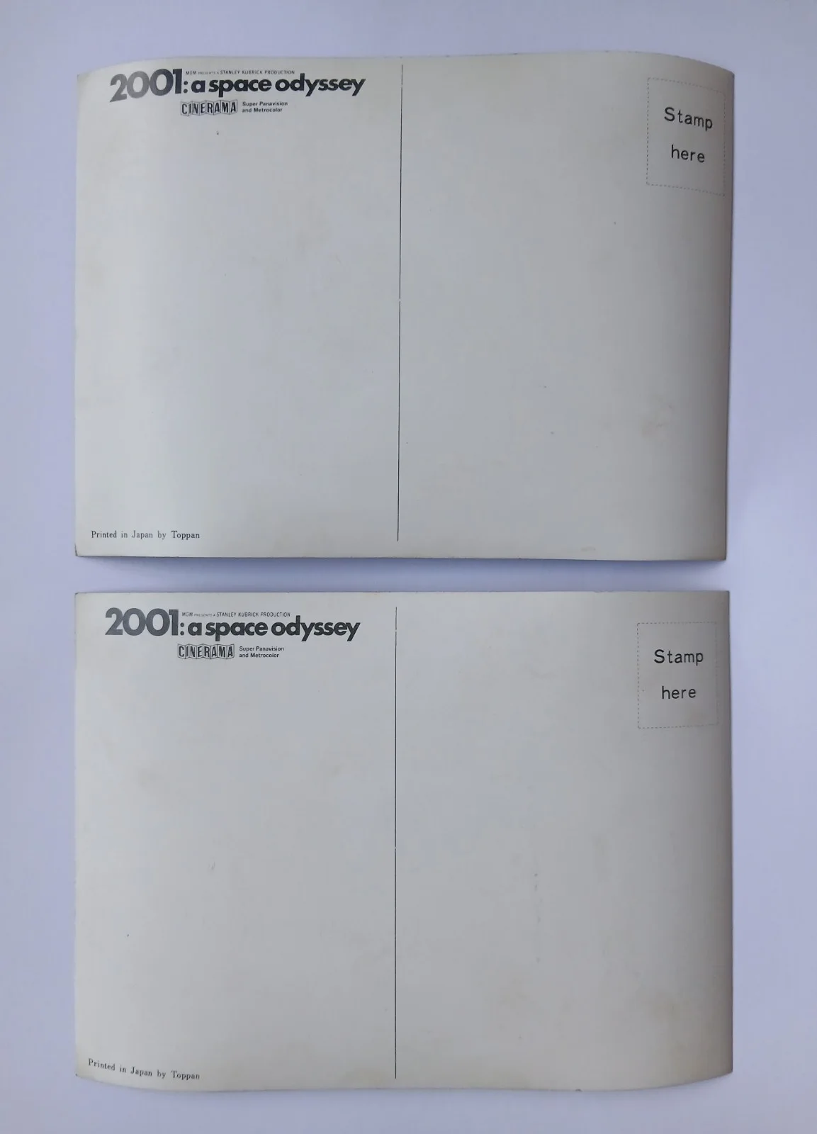 2001 A SPACE ODYSSEY (1968) pair original 3D lenticular postcards, image 5