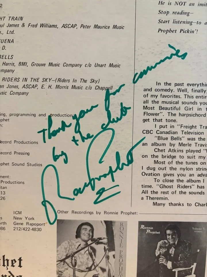 Vintage Signed Ronnie Prophet Record, Prophet Pickin', image 3