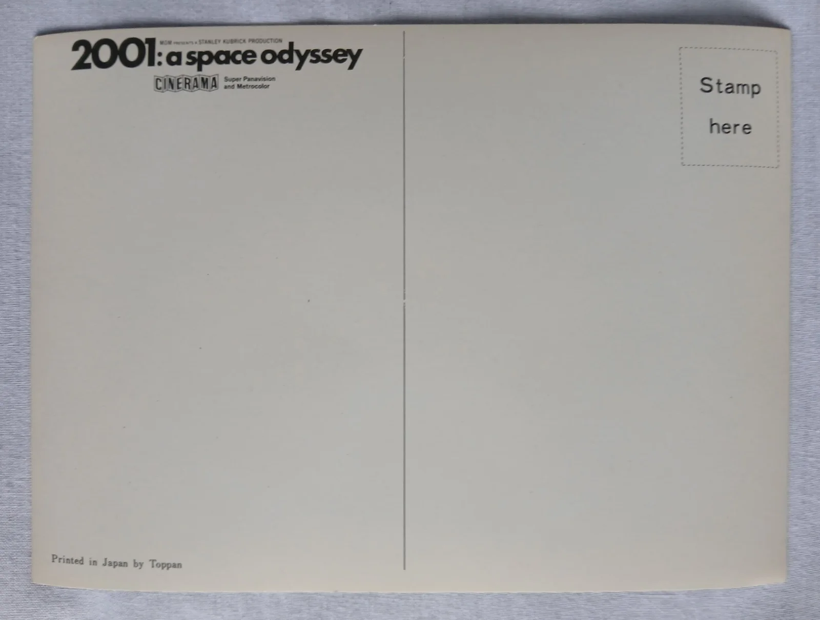 2001 A SPACE ODYSSEY (1968) original 3D lenticular postcard - Space Wheel, image 3
