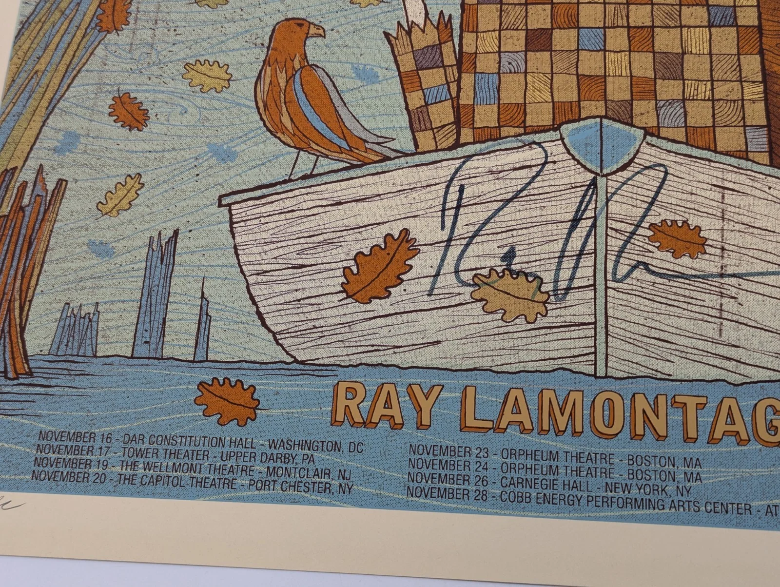 2012 Ray LaMontagne AUTOGRAPHED Tour Poster Methane Studios, image 4
