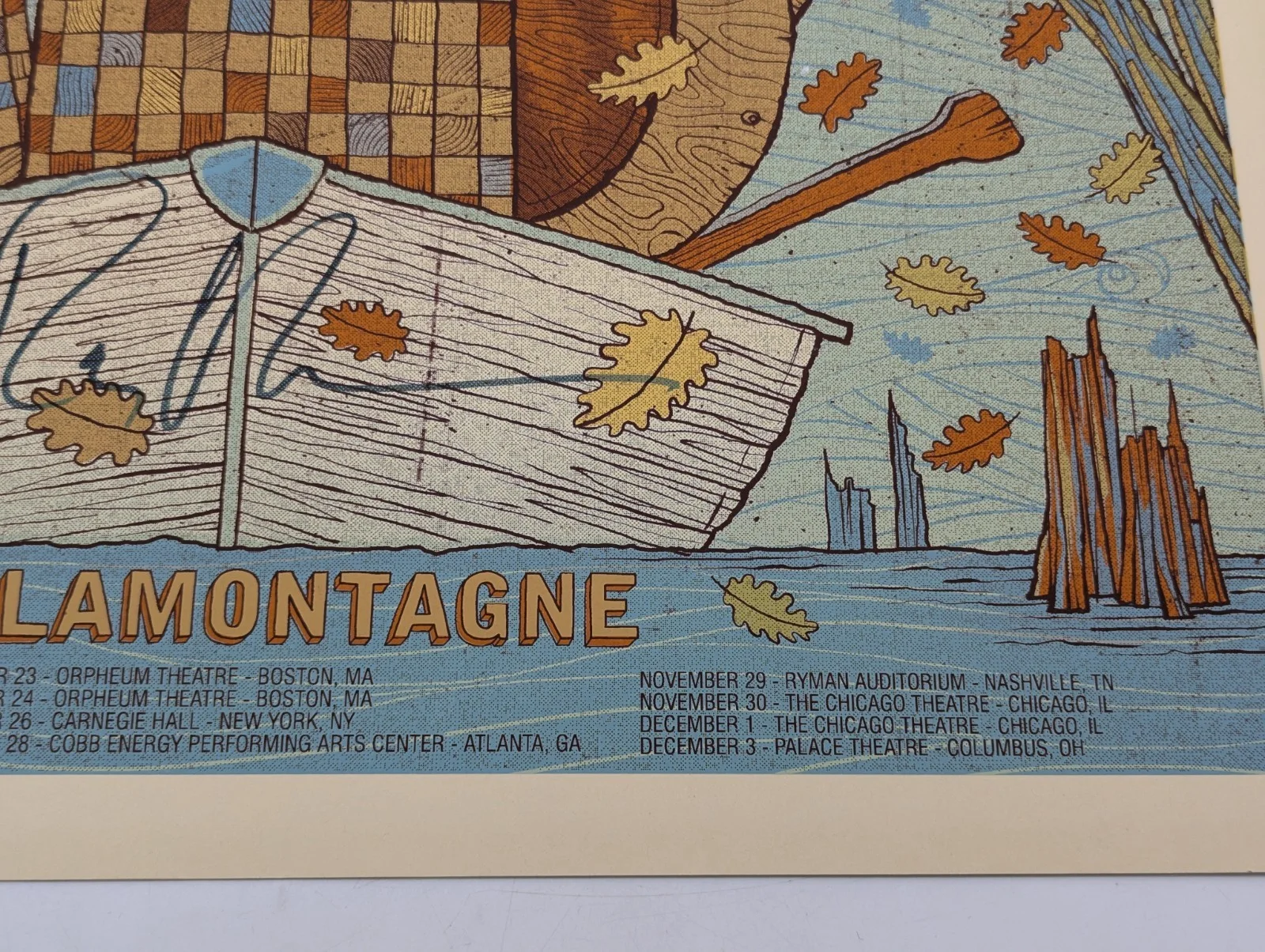 2012 Ray LaMontagne AUTOGRAPHED Tour Poster Methane Studios, image 5