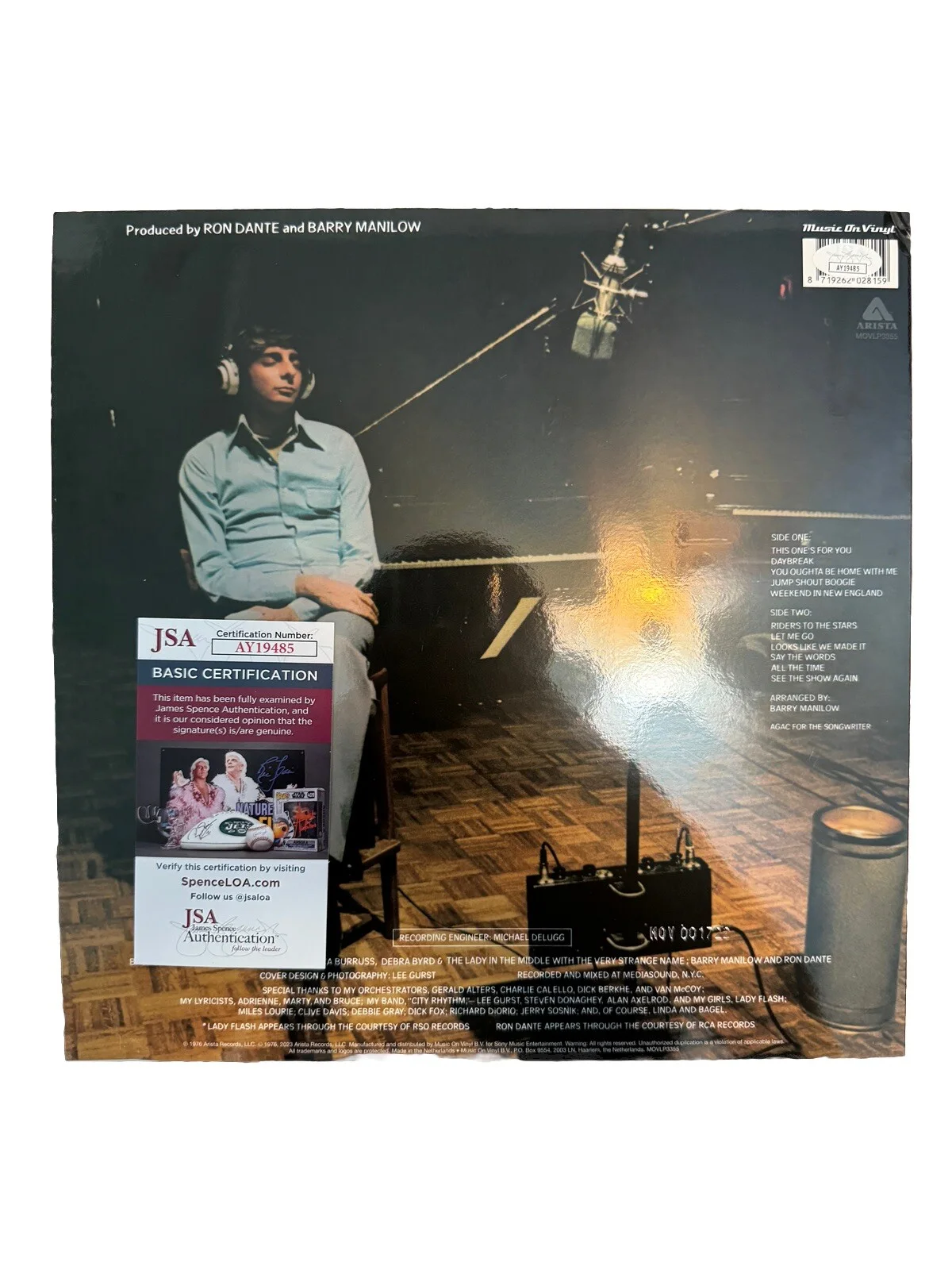Barry Manilow signed autographed This One’s for You vinyl LP Record JSA/COA, изображение 3