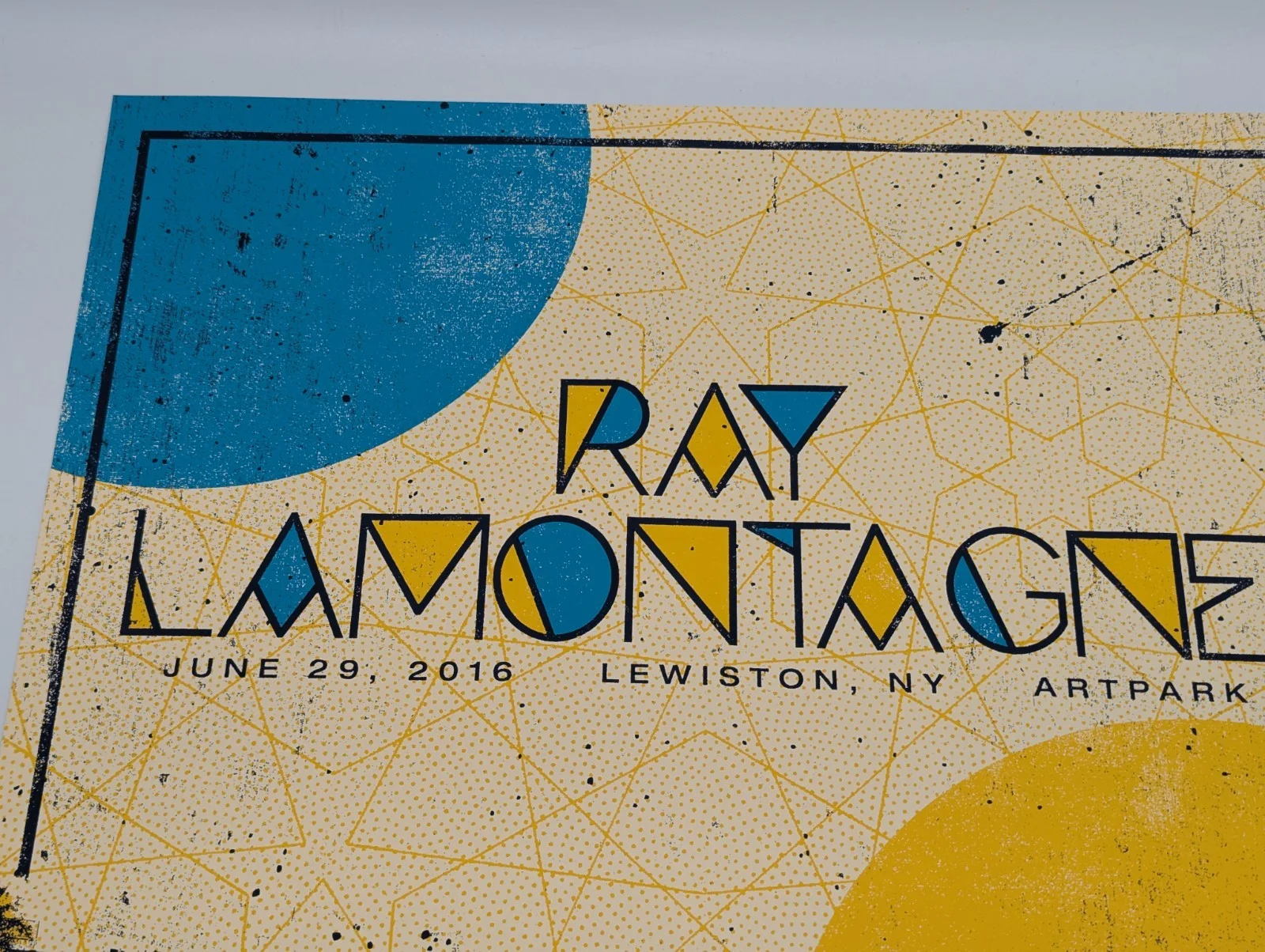 2016 Ray LaMontagne AUTOGRAPHED Lewiston NY Artpark Concert Poster, изображение 5