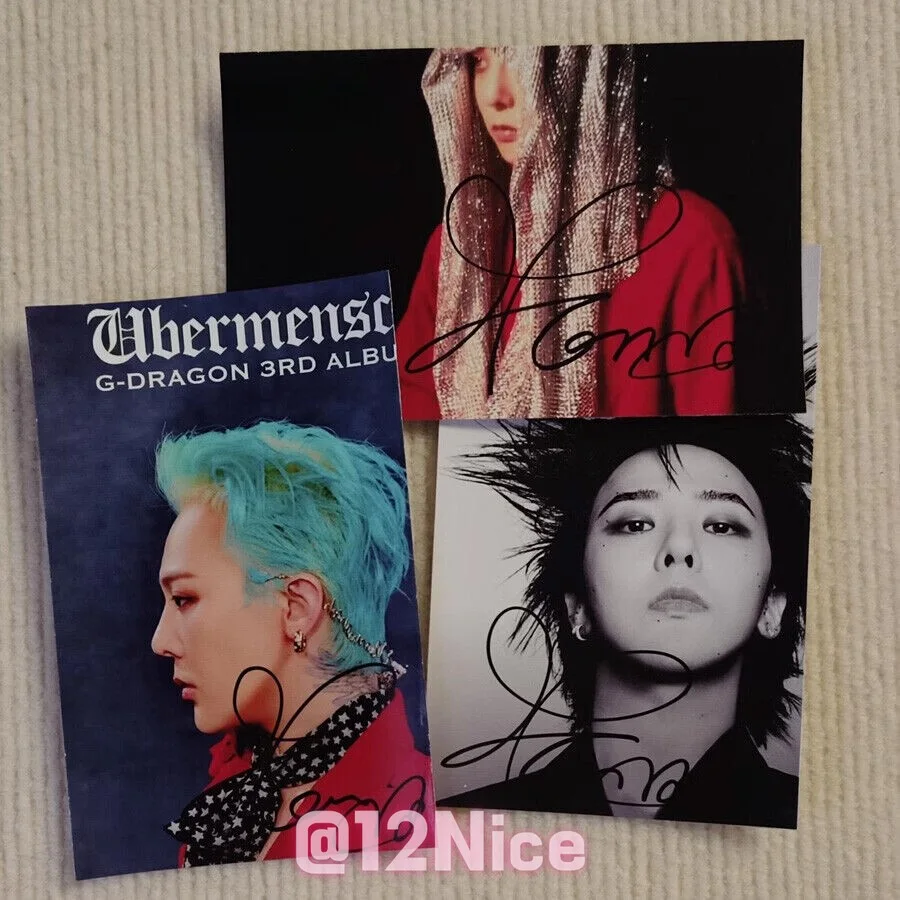 BIGBANG — G-DRAGON Hand Signed Photo KPOP BIGBANG Autographed Photograph 4*6 inches, изображение 2