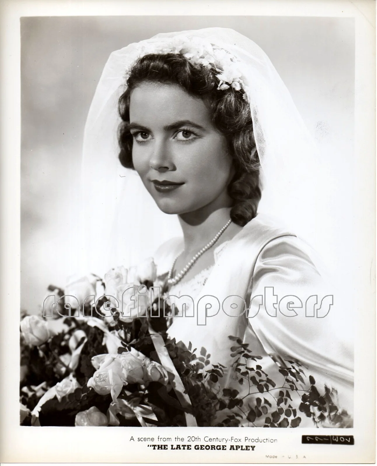 LATE GEORGE APLEY 1947 Vanessa Brown - wedding gown 5 10x8 PORTRAITS #167, изображение 3
