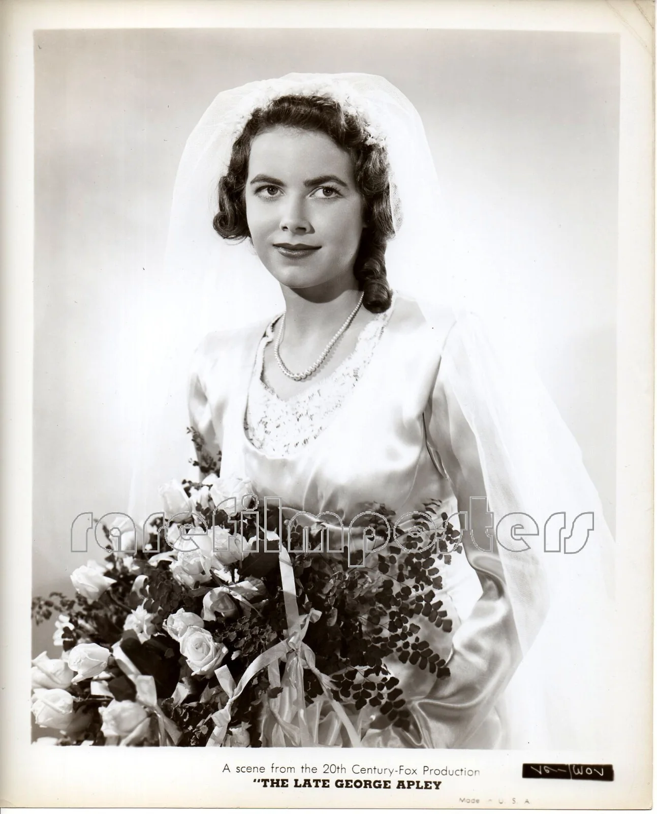 LATE GEORGE APLEY 1947 Vanessa Brown - wedding gown 5 10x8 PORTRAITS #167, изображение 4