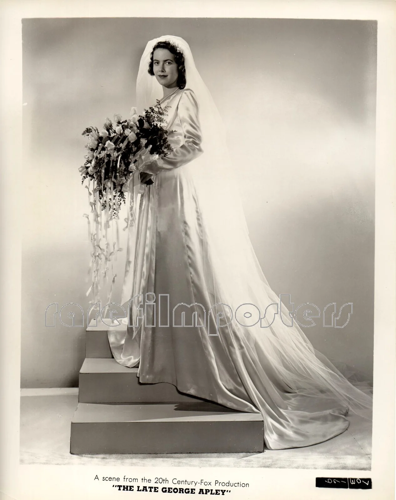 LATE GEORGE APLEY 1947 Vanessa Brown - wedding gown 5 10x8 PORTRAITS #167, изображение 5