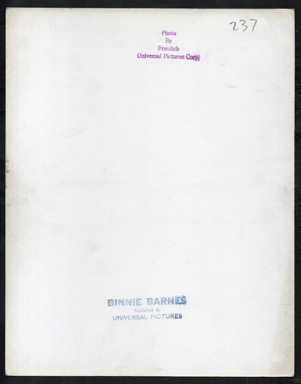 BINNIE BARNES Jack Freulich Universal 10x8 PORTRAIT, image 2