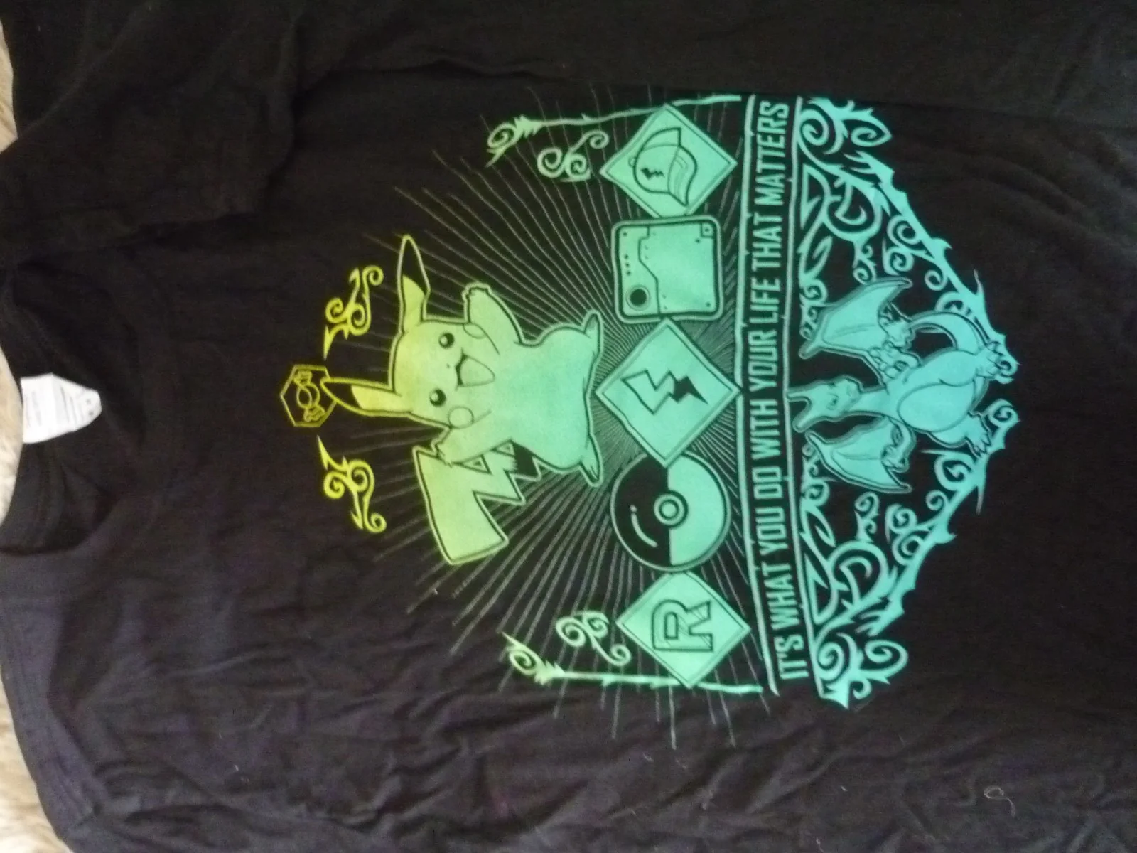 x2 tshirt bundle M medium geek gear back future pokemon it what you do with life, image 3