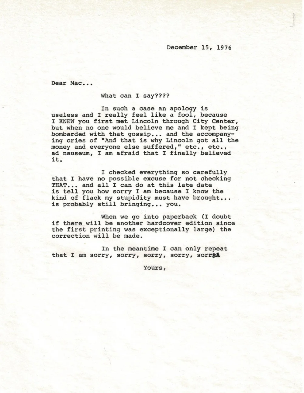 W. McNeil Lowry — 1976 LETTER SIGNED by V.P. philanthropic Ford Foundation W. McNEIL LOWRY, изображение 2