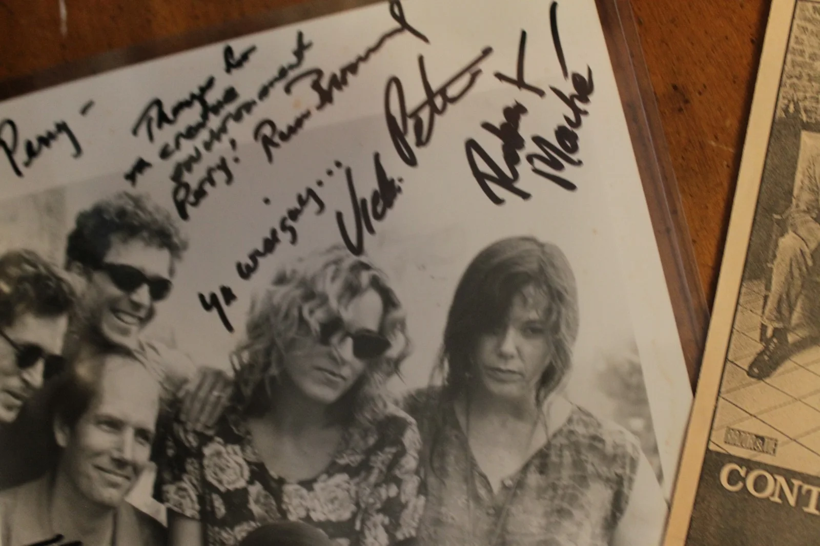 Continental Drifters Promo Photo ~ Signed & Inscribed by the Band w/ ephemera, image 3