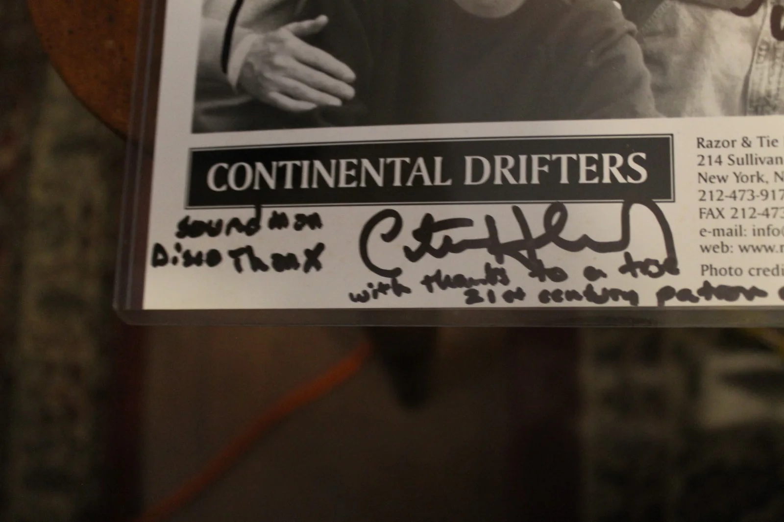 Continental Drifters Promo Photo ~ Signed & Inscribed by the Band w/ ephemera, image 5