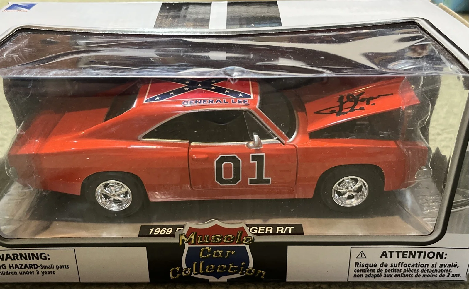 2019 1/25 THE DUKES OF HAZZARD General Lee Signed By Tom Wopat Muscle Car Coll., изображение 3
