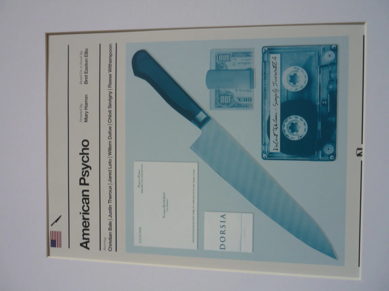 A4 ready Be framed american psycho patrick bateman tools trade + Business card, image 2