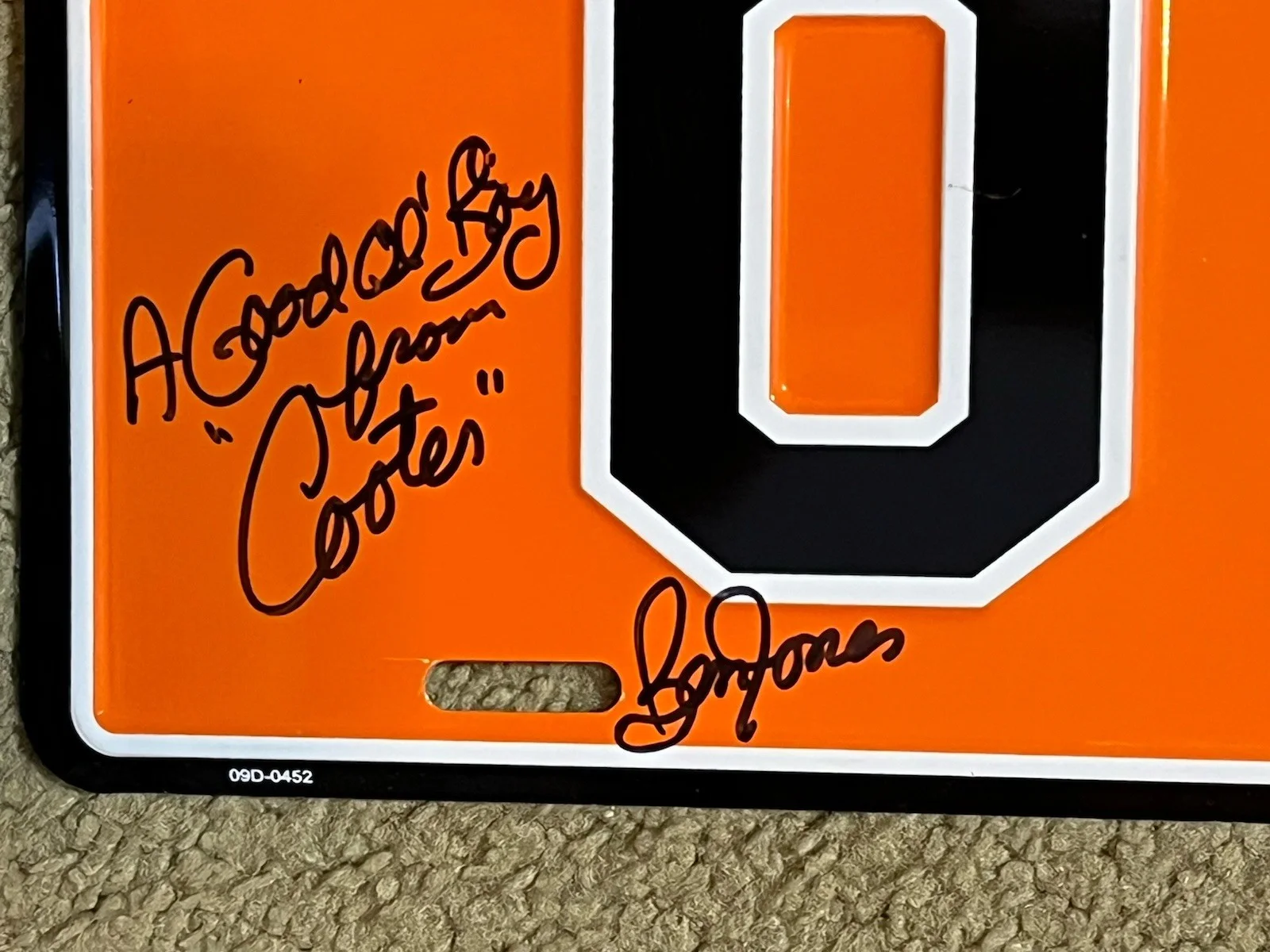 General Lee 12” DUKES OF HAZZARD Plate Signed Ben Jones COOTER & C. Bach - Daisy, изображение 2