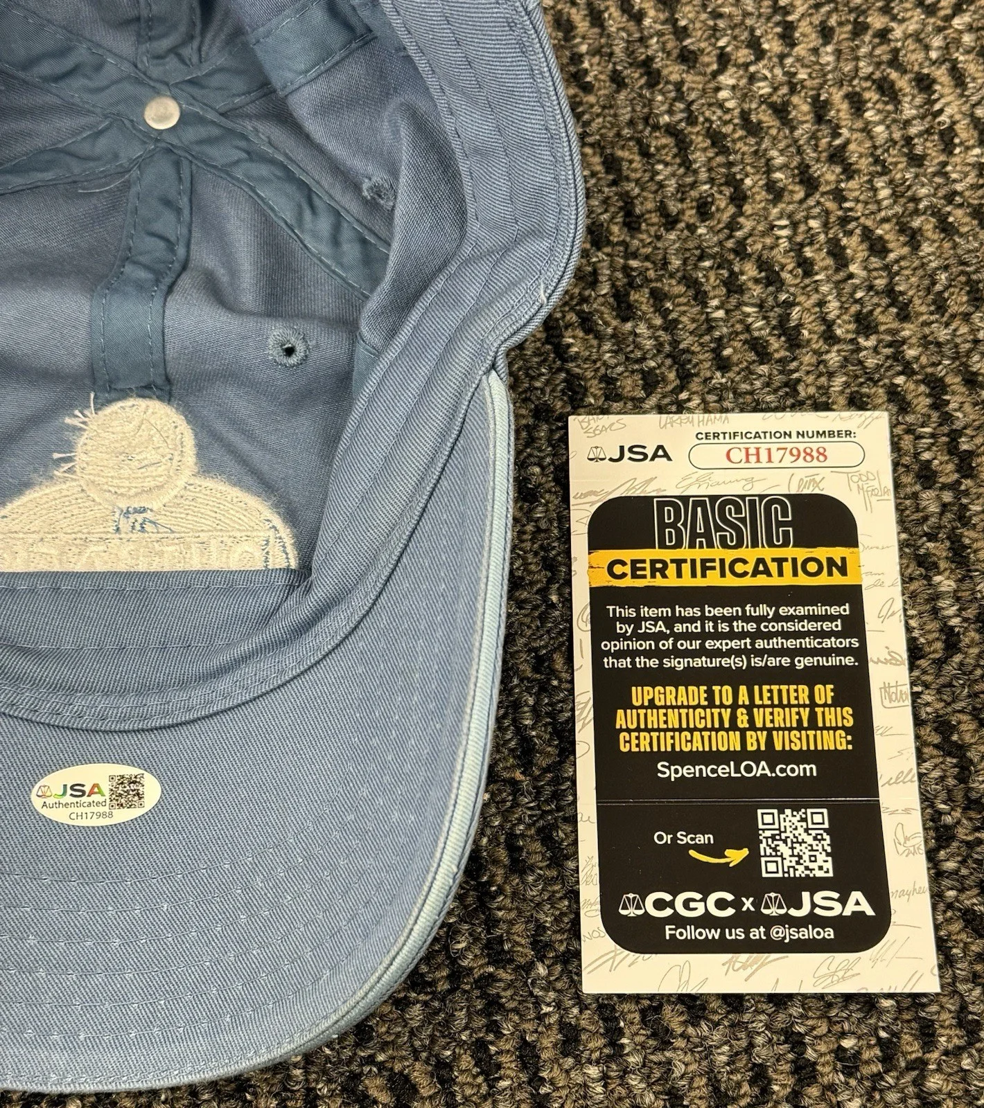 Bill Murray, Huey Lewis — Bill Murray & Huey Lewis Dual Signed Autograph Outback Steakhouse Hat JSA COA, изображение 2