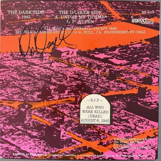 Social Distortion : 1945 12" signed autographed vinyl ( Lp Mike Ness + Danell ), image 2