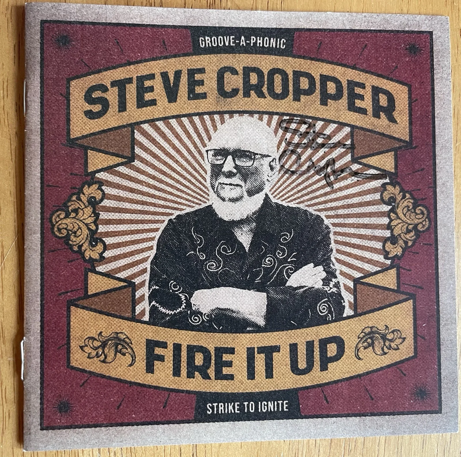 Booker T & The MG'S Steve Cropper Autographed Insert with Unsealed Fire It Up CD, изображение 3