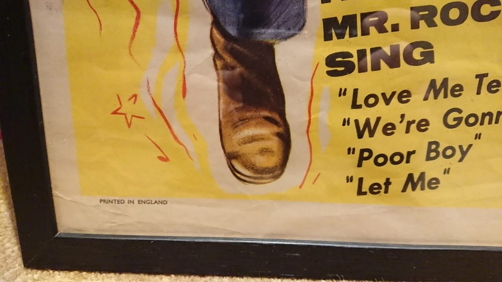 Rare Original 1956 Elvis Presley Love Me Tender UK Double Crown Film Poster, изображение 4