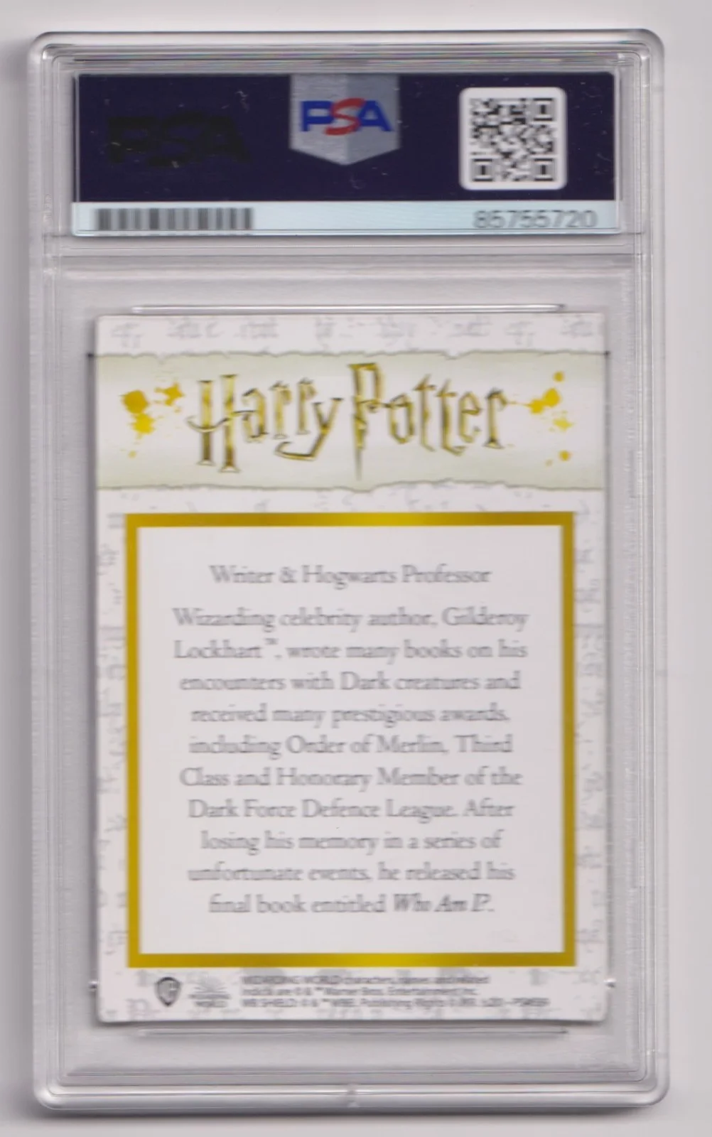 Kenneth Branagh — KENNETH BRANAGH Harry Potter Wizarding Chocolate Frog Signed AUTO Card PSA DNA, image 2