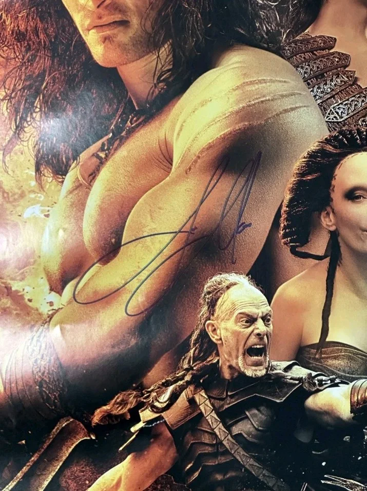Jason Momoa, Rachel Nichols, Rose McGowan, Stephen Lang — 💥Jason Momoa and Cast Autographed Conan the Barbarian 27x40 Movie Poster, изображение 2