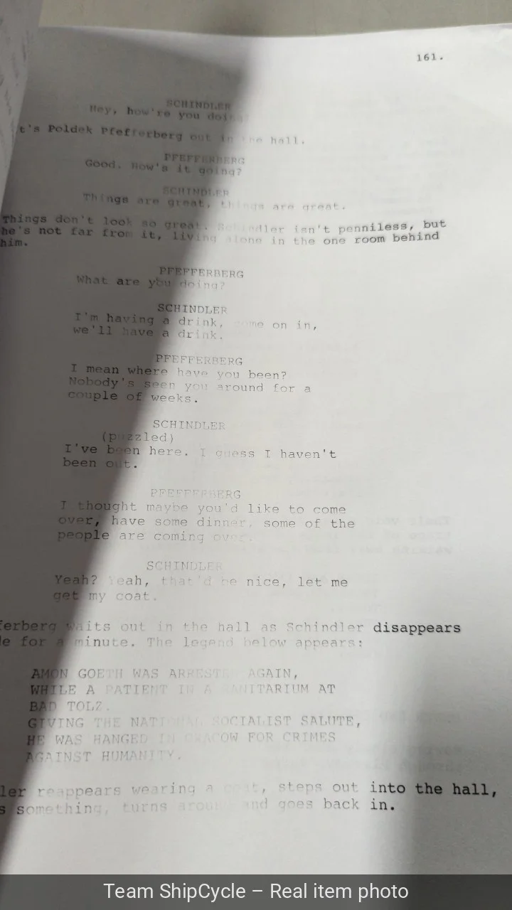 Steve Zaillian — U27788 Steven Zaillian Signed Autograph Schindlers List Full Movie Scrip G2U, изображение 4
