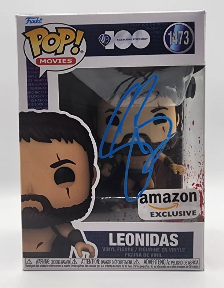 Gerard Butler — Gerard Butler Signed Auto Leonidas 300 "Blood Spatter" #1473 Funko POP! BECKETT