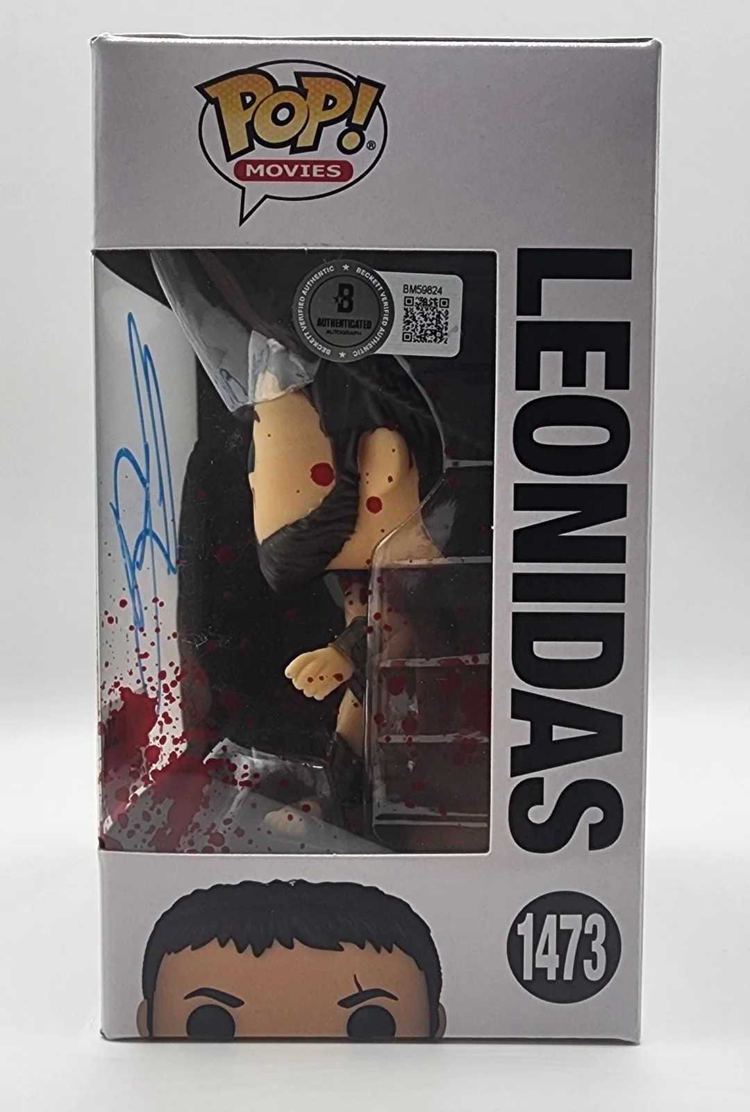 Gerard Butler — Gerard Butler Signed Auto Leonidas 300 "Blood Spatter" #1473 Funko POP! BECKETT, изображение 2
