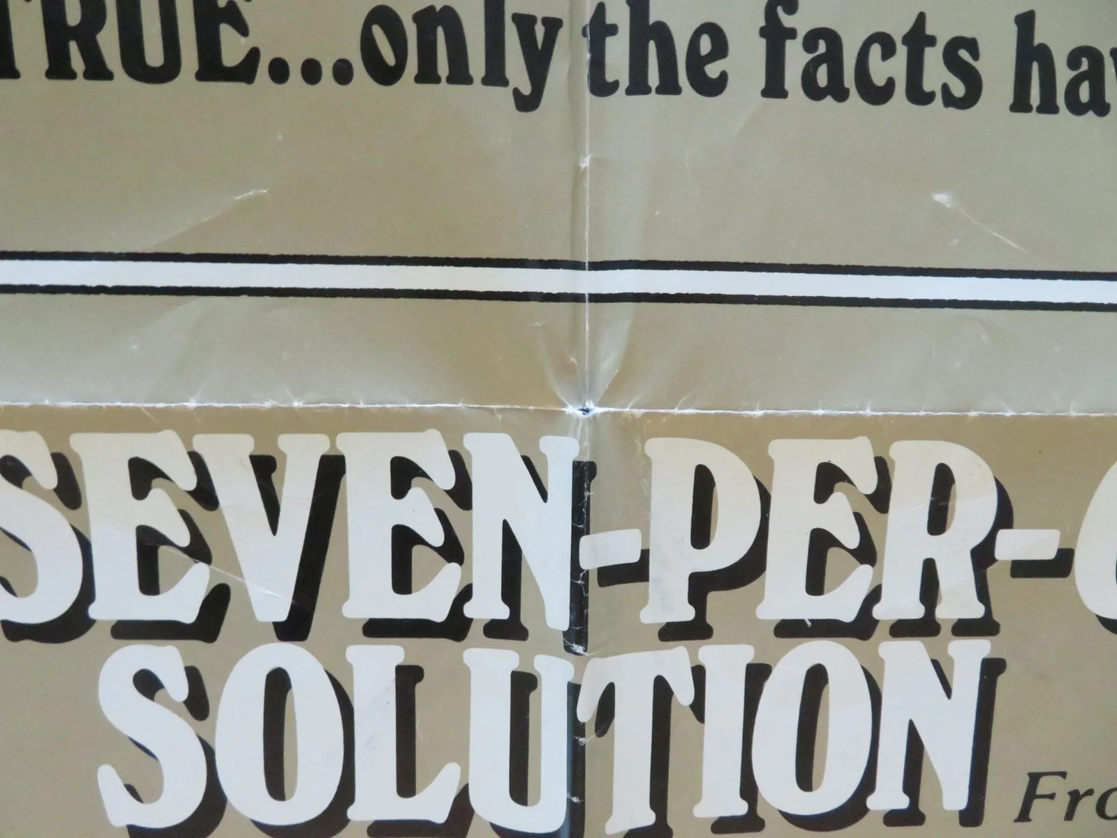 THE SEVEN-PER-CENT SOLUTION FOLDED US ONE SHEET POSTER ROBERT DUVALL 1976, image 4