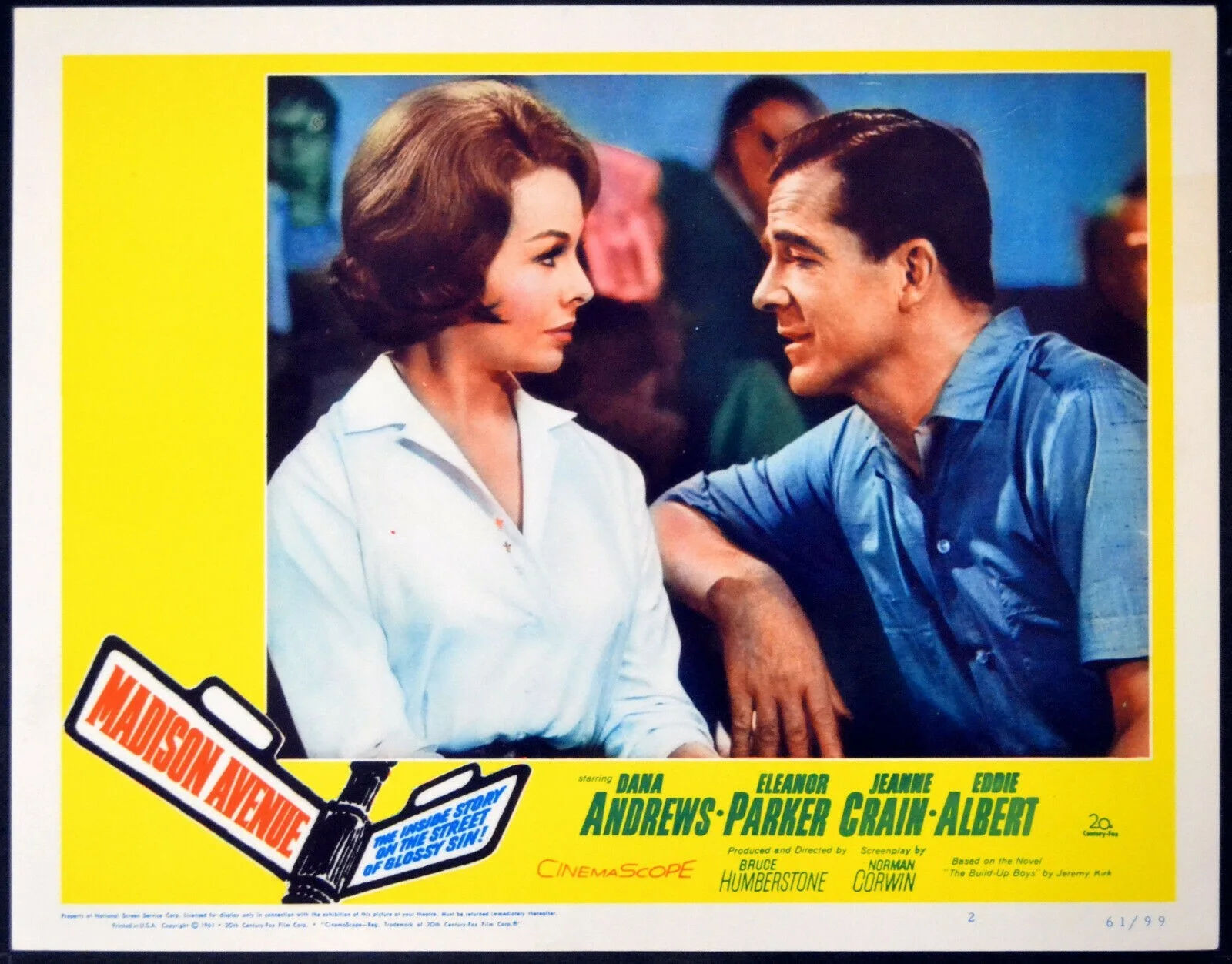 MADISON AVENUE 1961 Dana Andrews, Eddie Albert, Jeanne Crain 6 LOBBY CARDS, изображение 2