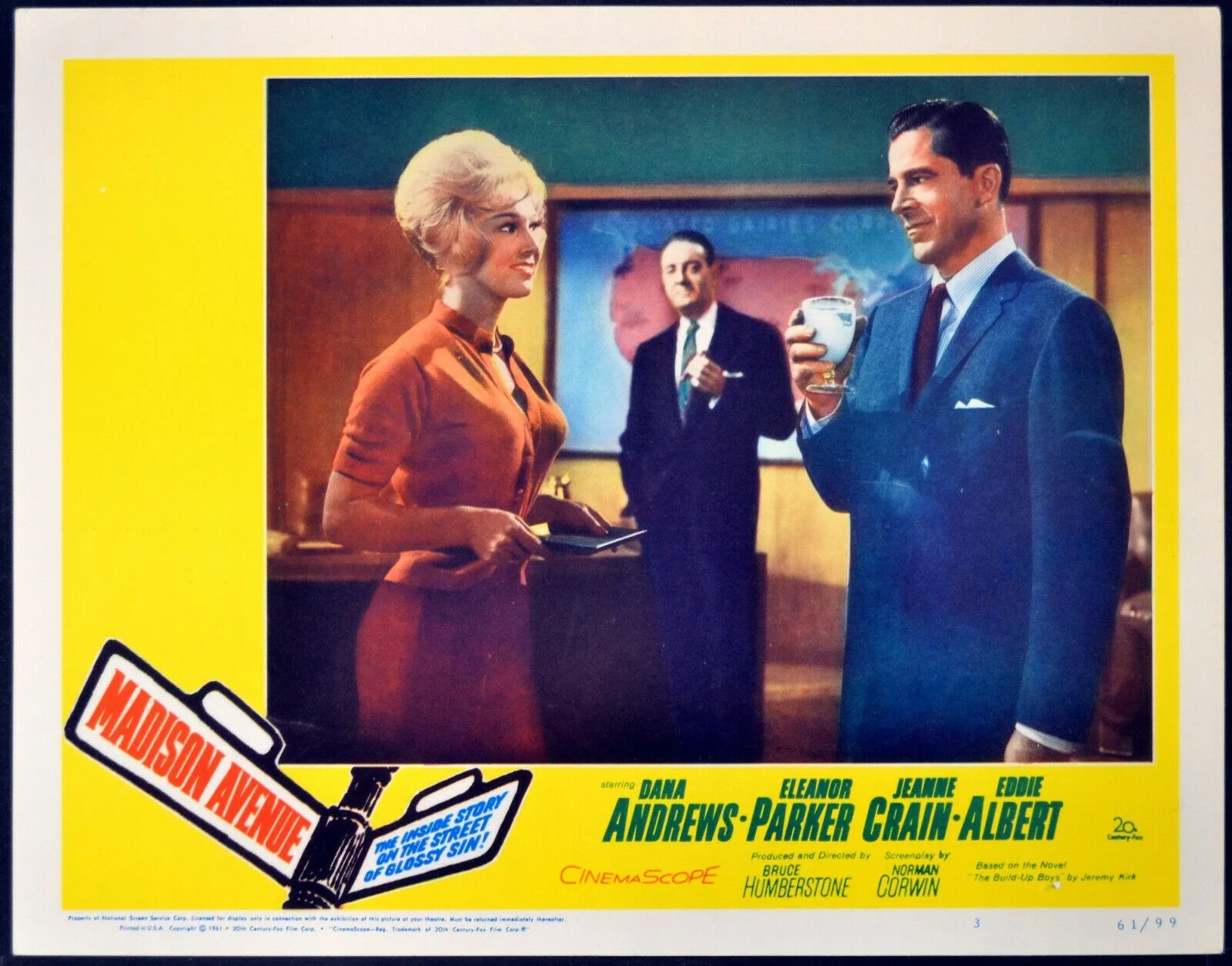 MADISON AVENUE 1961 Dana Andrews, Eddie Albert, Jeanne Crain 6 LOBBY CARDS, изображение 3