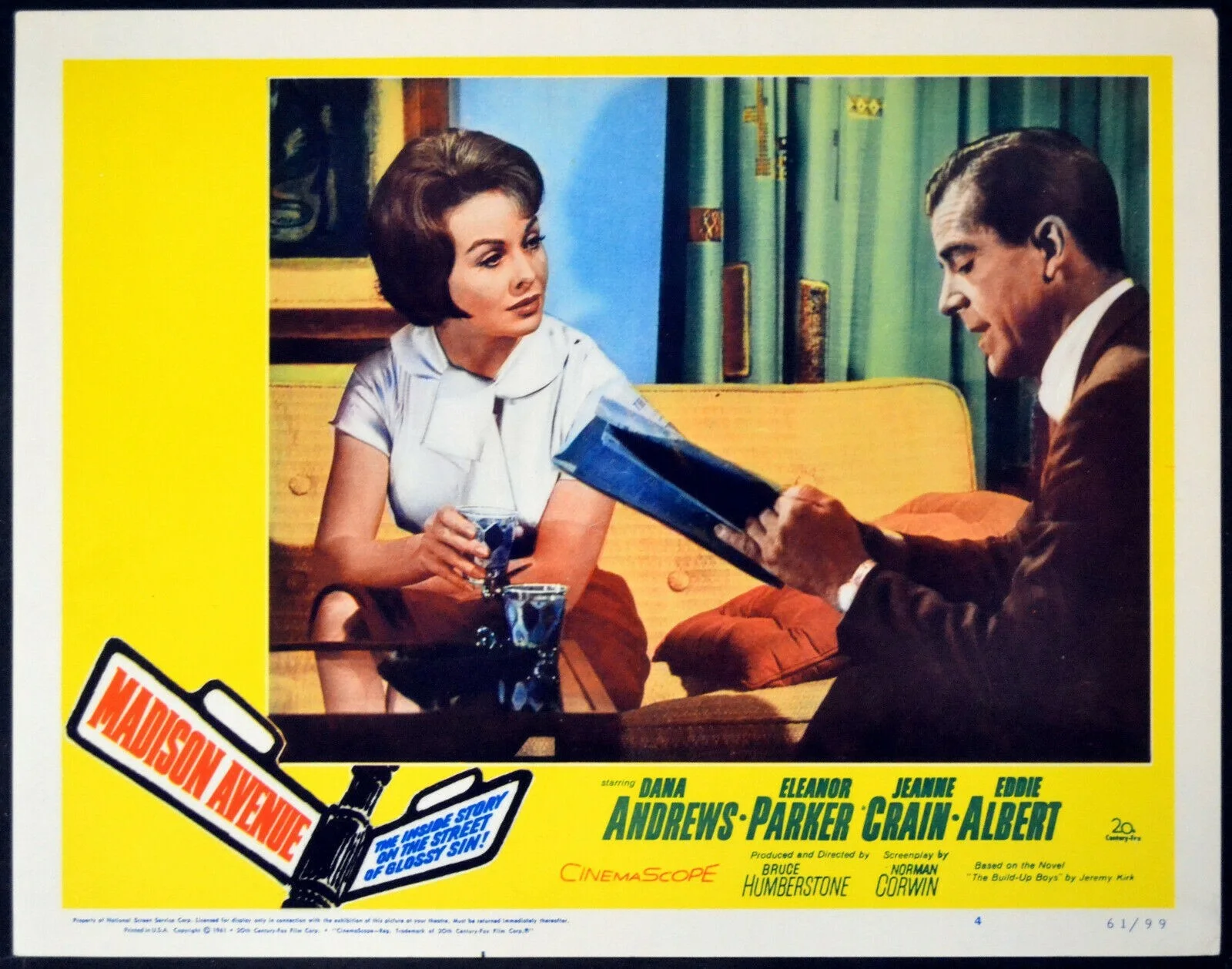 MADISON AVENUE 1961 Dana Andrews, Eddie Albert, Jeanne Crain 6 LOBBY CARDS, изображение 4