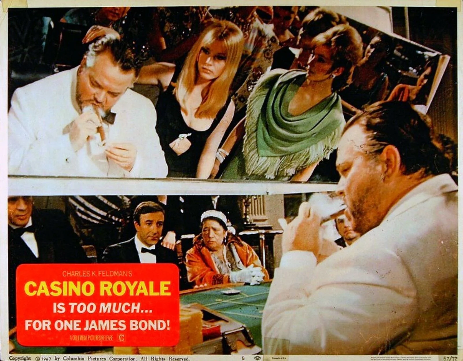 CASINO ROYALE 1967 Orson Welles Ursula Andress JAMES BOND 4 LOBBY CARDS, изображение 4