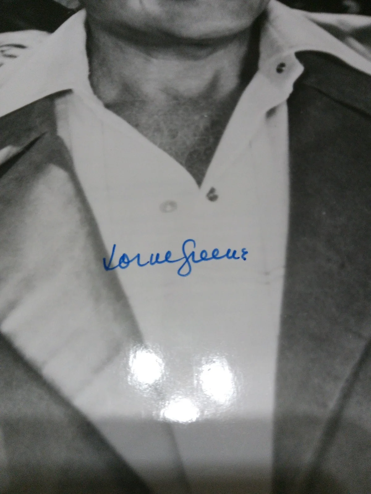 Lorne Greene signed 8x10 picture JSA hollywood star bonanza ben cartwright, image 2