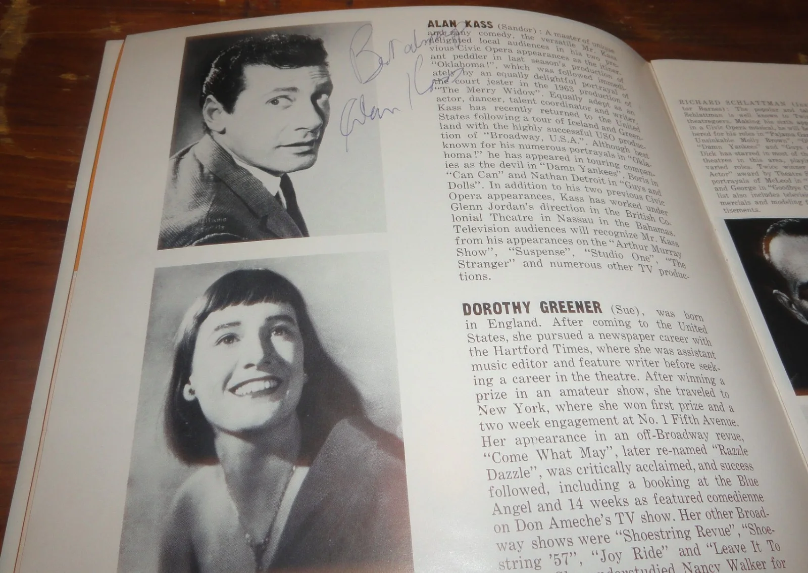 BELLS R RINGING GORDON SHEILA MACRAE ALAN KASS SIGNED OPERA PLAY SIGNED PROGRAM, image 4