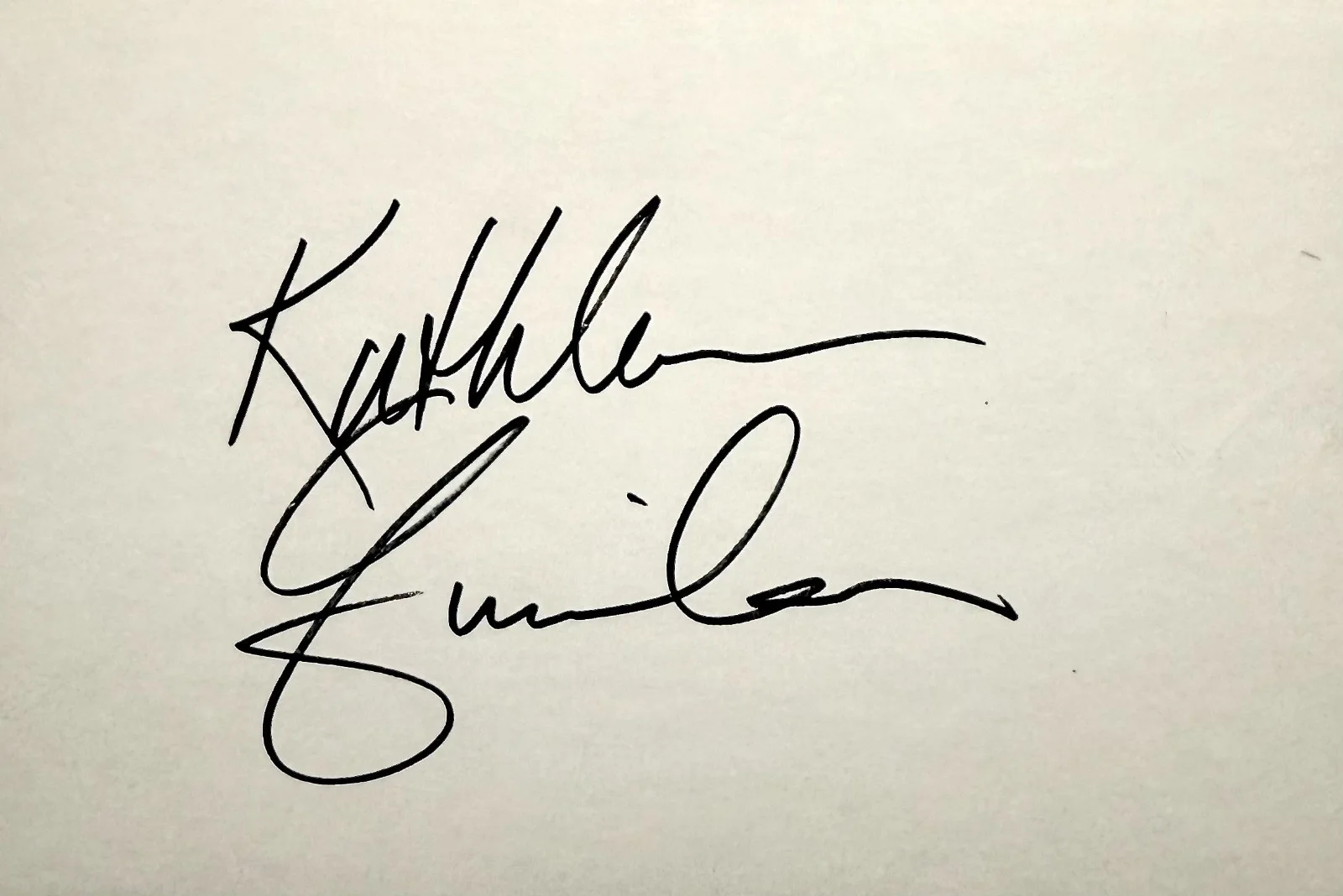 Kathleen Quinlan — KATHLEEN QUINLAN Signed Autographed 4" x 6" INDEX CARD Family Law Apollo 13 BLUE, изображение 3