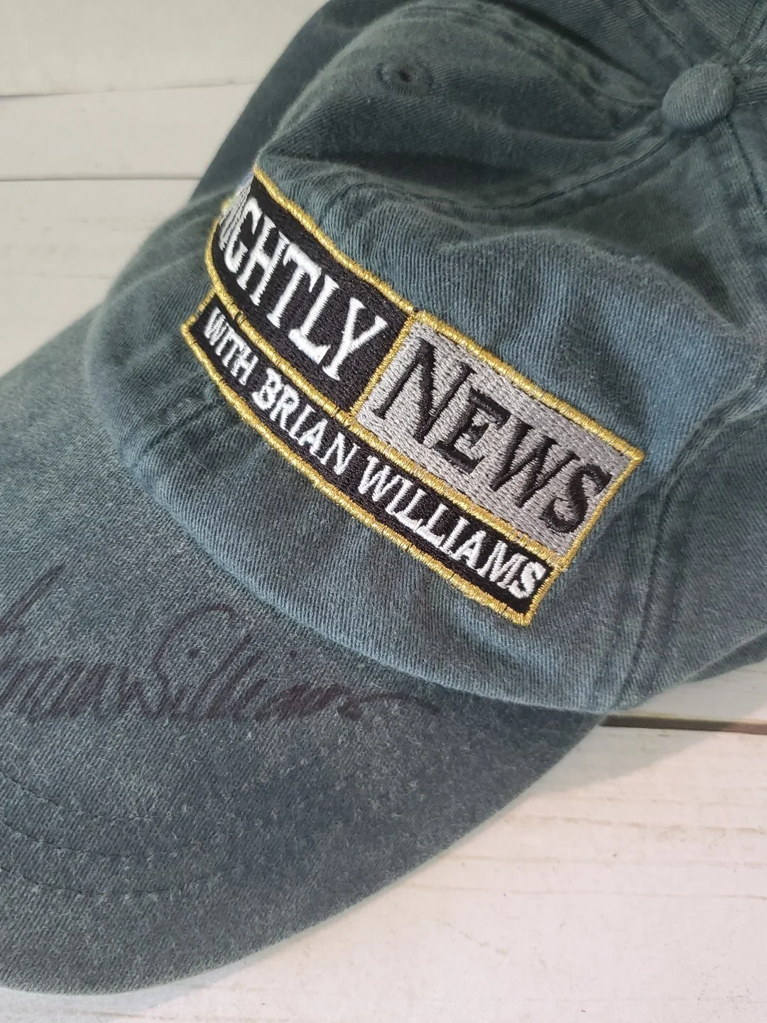 brian williams — Brian Williams Signed Hat NBC Nightly News Anchor Auto CBS CNN Afghanistan, изображение 3