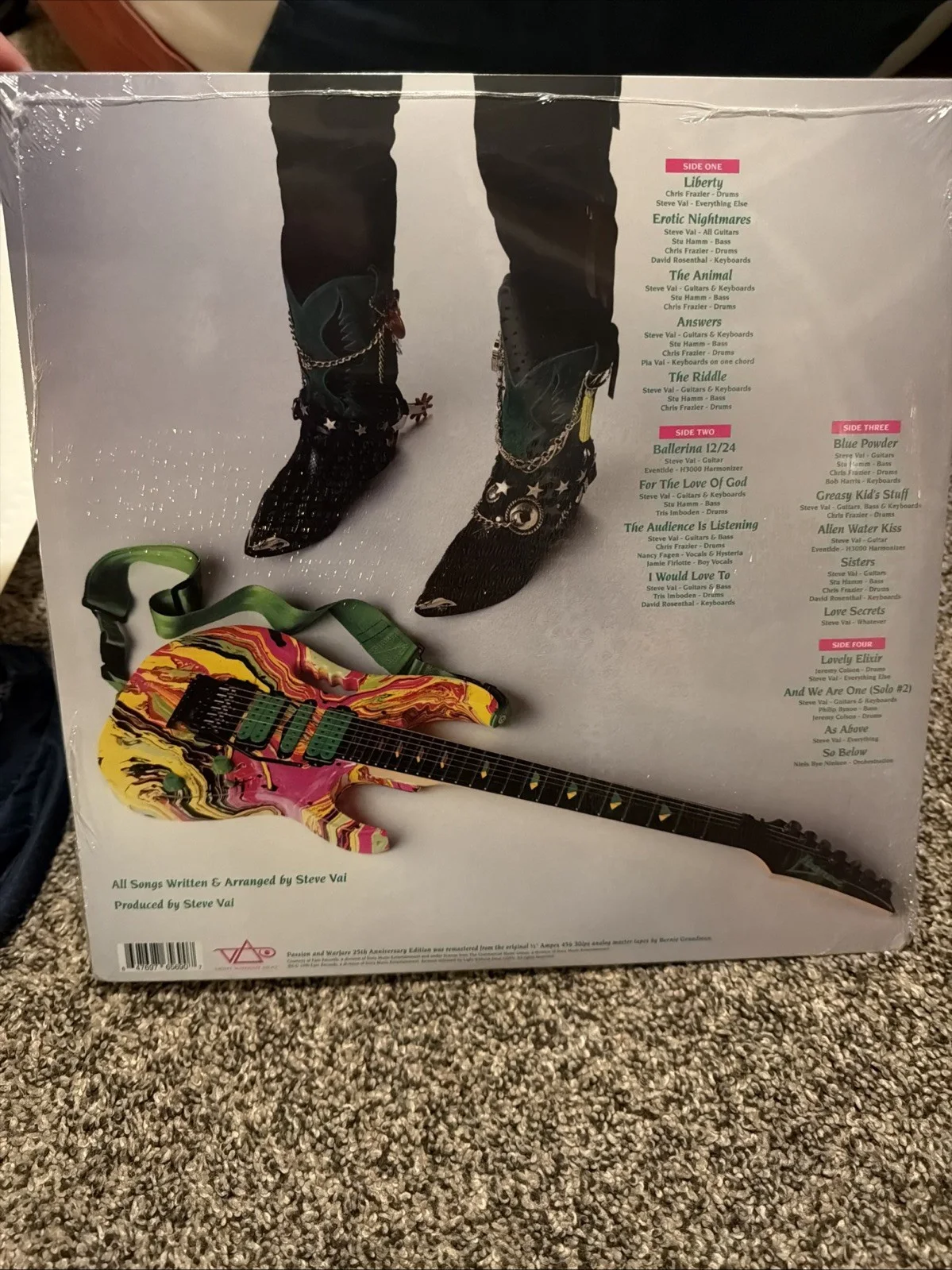 Steve Vai - Passion and Warfare 25th Anniversary Splatter SIGNED Double Vinyl LP, изображение 4