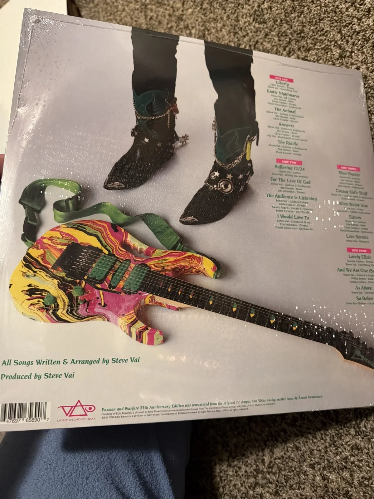 Steve Vai - Passion and Warfare 25th Anniversary Splatter SIGNED Double Vinyl LP, изображение 5
